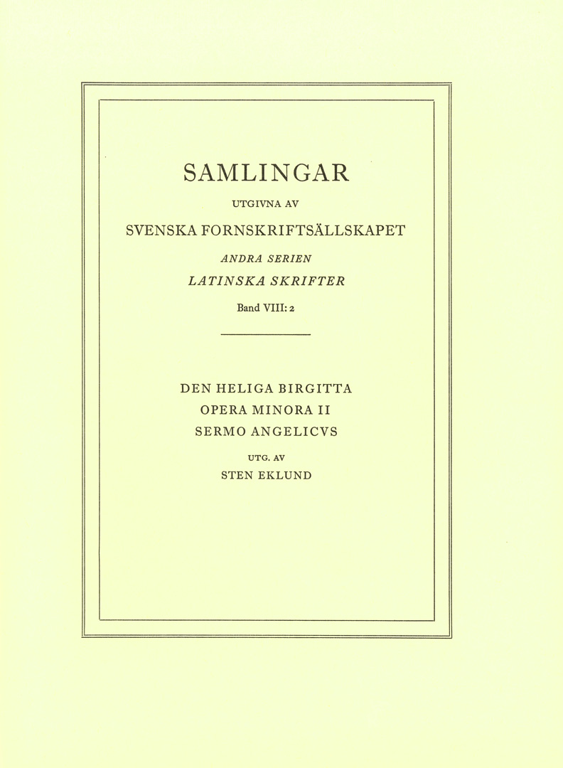 Sancta Birgitta: Opera minora 2